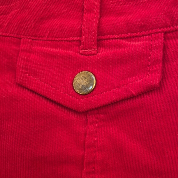 Red corduroy mini skirt - Picture 3 of 4